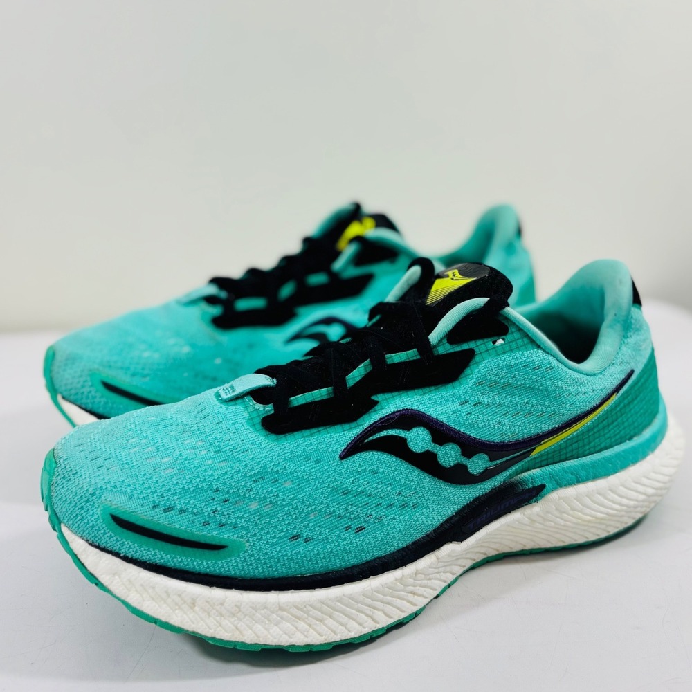 Saucony Triumph 19 Womens Shoes Sz 9 Aqua Blue Running Walking Sneakers